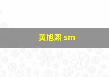 黄旭熙 sm